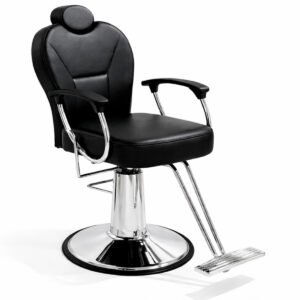 Sillón de barbería Hidraulico Plata Modelo DL1128