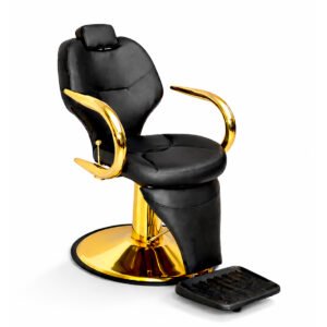 Sillón de barbería Hidraulico Dorado Modelo DL1130D