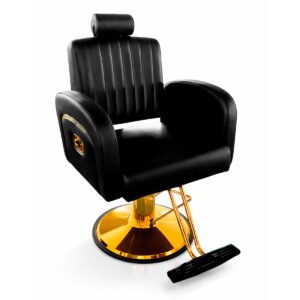 Sillón de barbería Reclinable Hidraulico Dorado Modelo DL1197