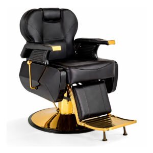 Sillón de Barbero Clasico Hidraulico Dorado Modelo DL1027G