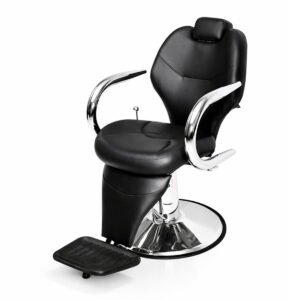 Sillón de barbería Hidraulico Plata Modelo DL1130
