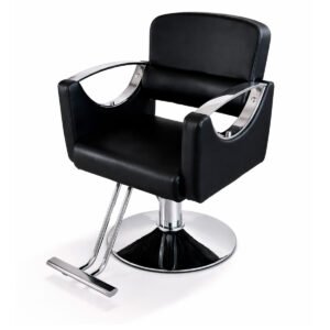 Sillón de barbería Hidraulico Plata Modelo DL1197