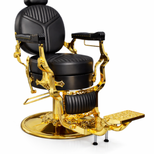 Sillón de Barbero Hidraulico Dorado Vintage Premium Modelo DL1002N