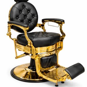 Sillón de Barbero Hidraulico Dorado Vintage Premium Modelo F10036