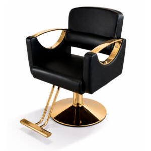 Sillón de barbería Hidraulico Dorado Modelo DL1197D