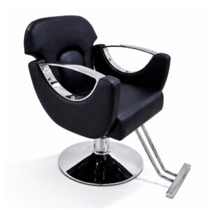 Sillón de barbería Hidraulico Plata Modelo DL1158P