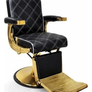 Sillón de Barbero Hidraulico Dorado Premium Modelo DL1039